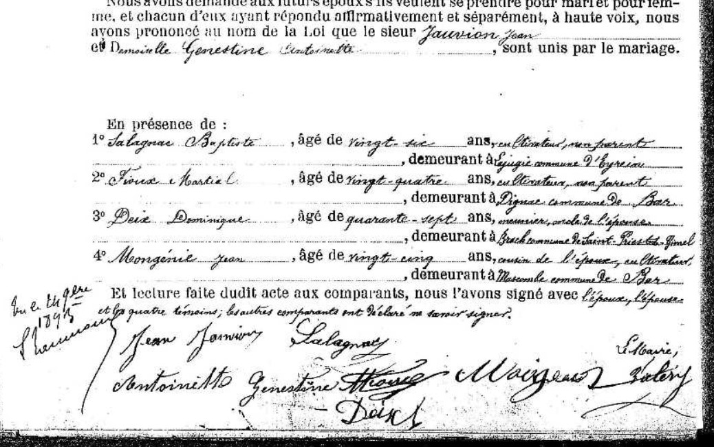 Mariage Jauvion Jean - Genestine Antoinette 2.jpg